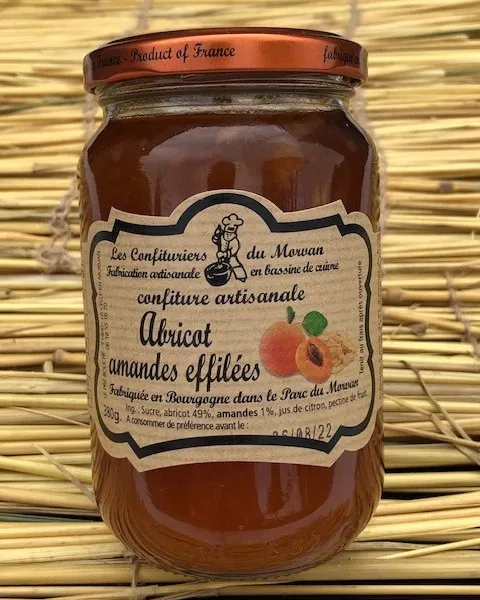 Confiture Artisanale Abricot Amandes effilées